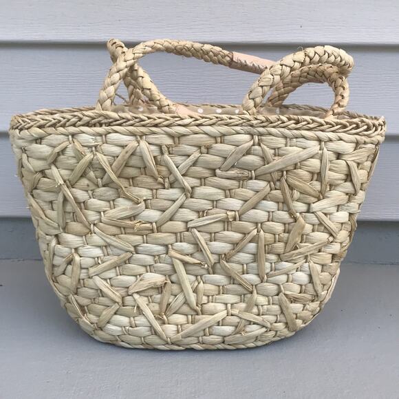 3 / $15 Raffia Jute Woven Beach Tote Cynthia Rowley - Picture 4 of 14